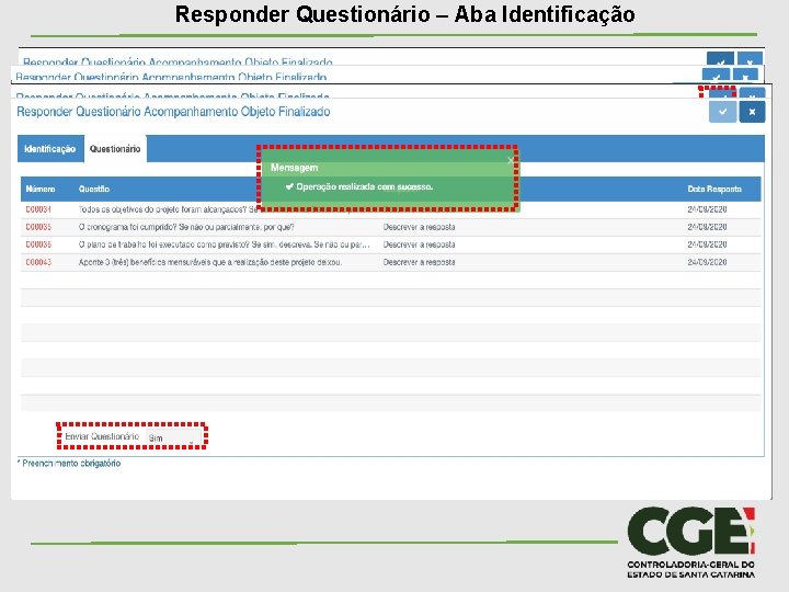 Responder Questionário – Aba Identificação Preencher 