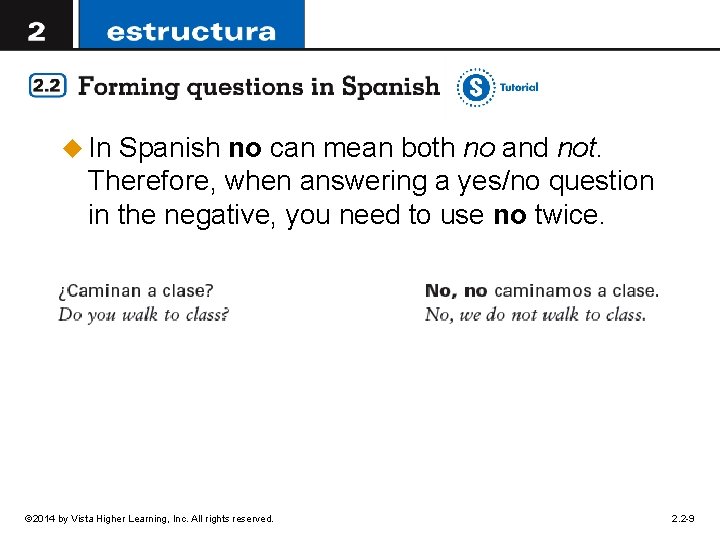 u In Spanish no can mean both no and not. Therefore, when answering a