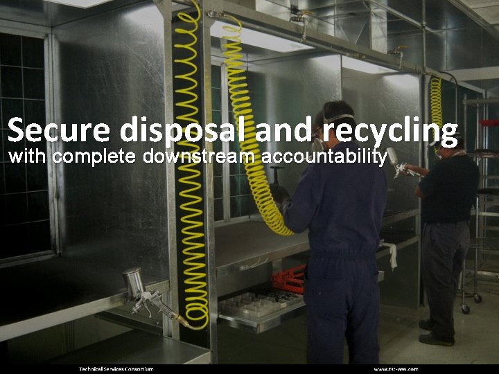 Secure disposal and recycling with complete downstream accountability 