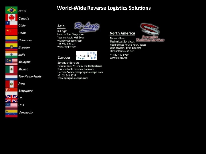 World-Wide Reverse Logistics Solutions 