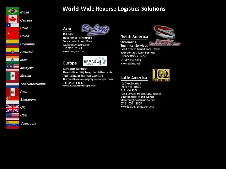 World-Wide Reverse Logistics Solutions 