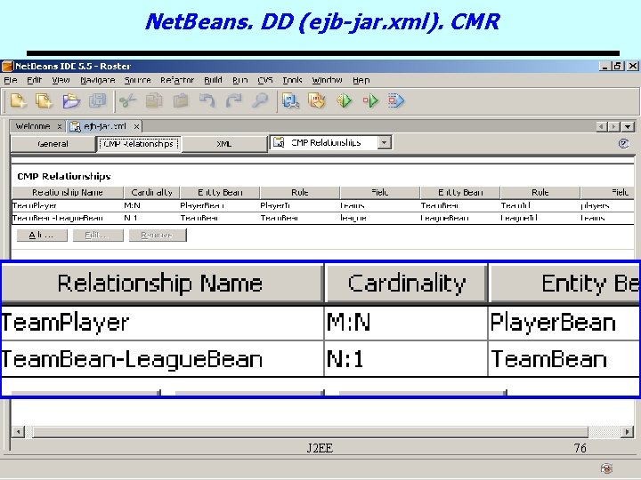 Net. Beans. DD (ejb-jar. xml). CMR J 2 EE 76 