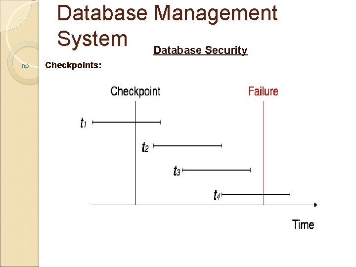 Database Management System Database Security Checkpoints: 