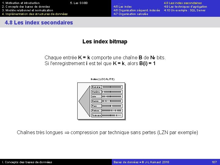 1. Motivation et introduction 5. Les SGBD 2. Concepts des bases de données 3.