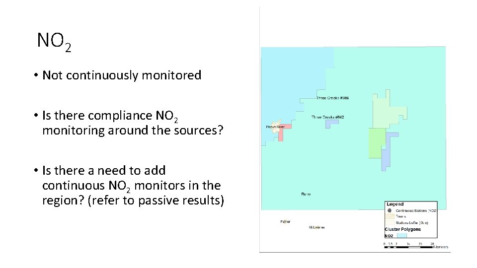 NO 2 • Not continuously monitored • Is there compliance NO 2 monitoring around