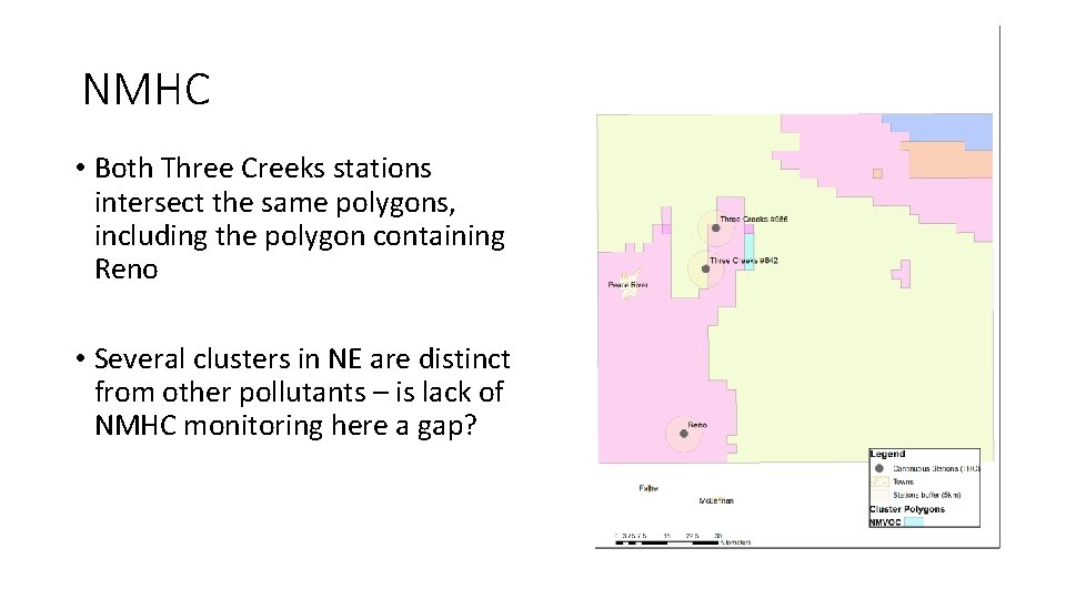 NMHC • Both Three Creeks stations intersect the same polygons, including the polygon containing