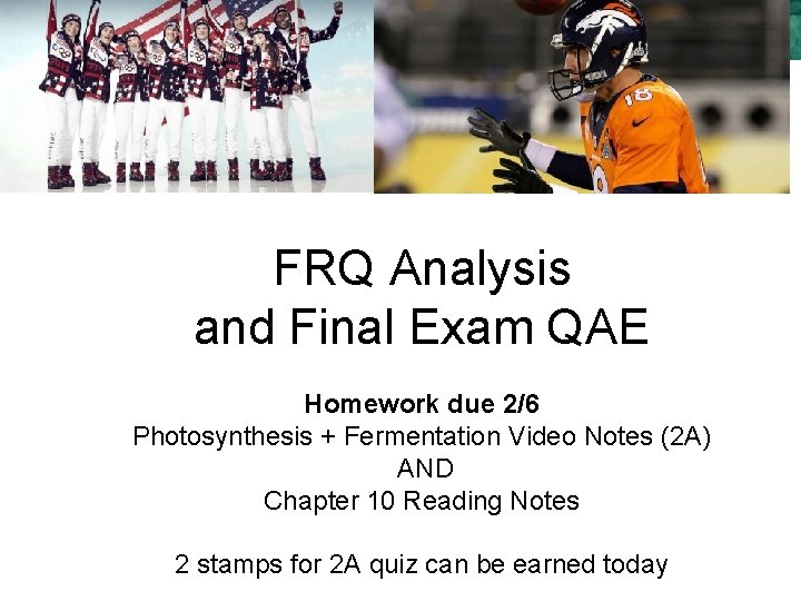 13. 1 Ecologists Study Relationships FRQ Analysis and Final Exam QAE Homework due 2/6