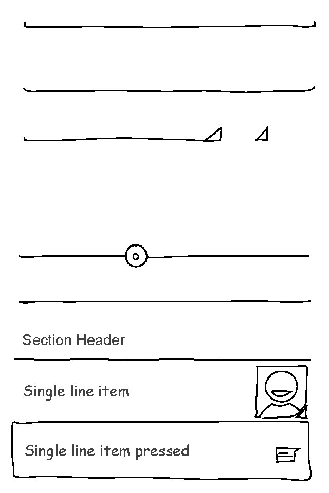 Section Header Single line item pressed 