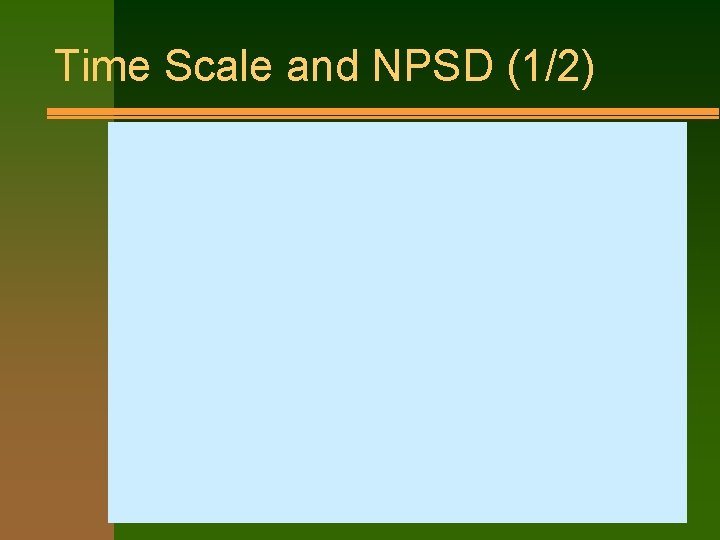 Time Scale and NPSD (1/2) 