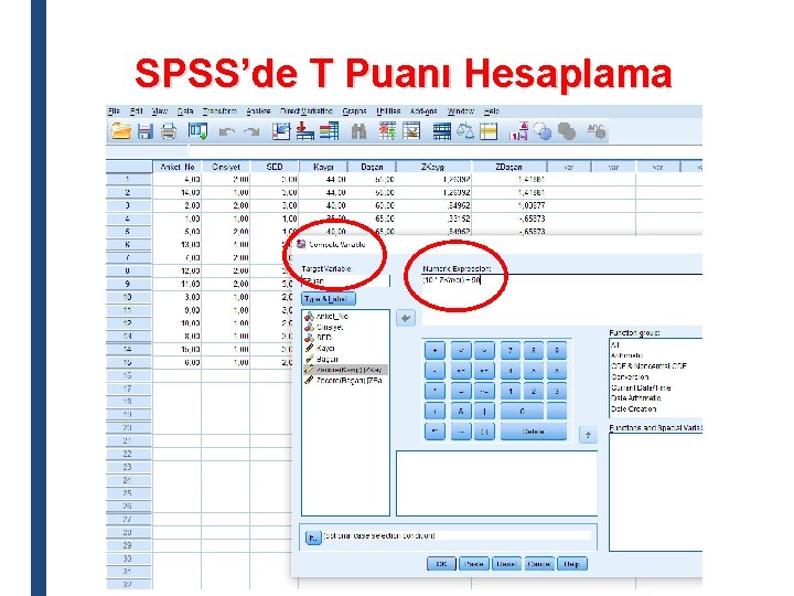 SPSS’de T Puanı Hesaplama 