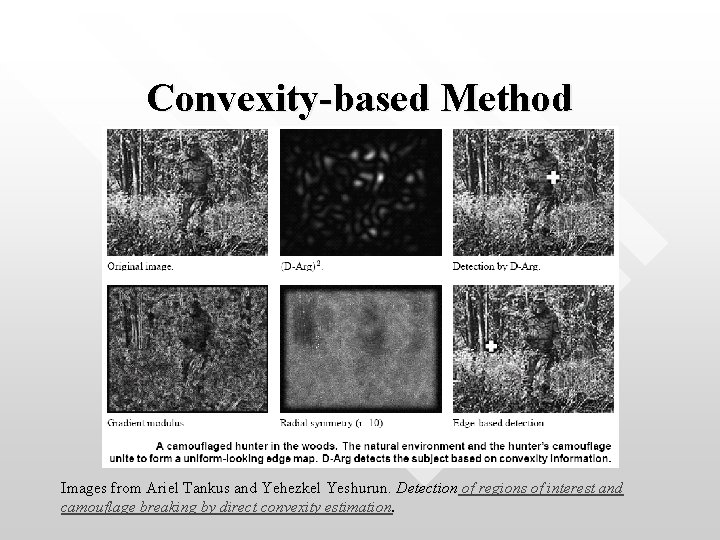 Convexity-based Method Images from Ariel Tankus and Yehezkel Yeshurun. Detection of regions of interest