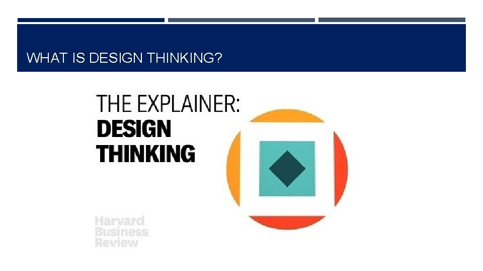 WHAT IS DESIGN THINKING? 