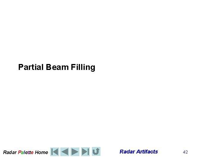 Partial Beam Filling Radar Palette Home Radar Artifacts 42 