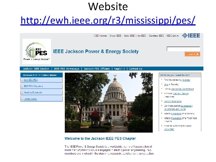 Website http: //ewh. ieee. org/r 3/mississippi/pes/ 