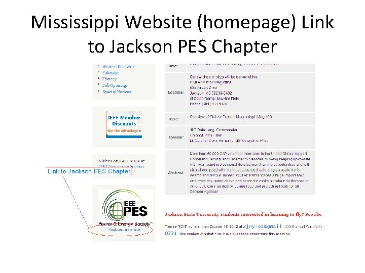 Mississippi Website (homepage) Link to Jackson PES Chapter 