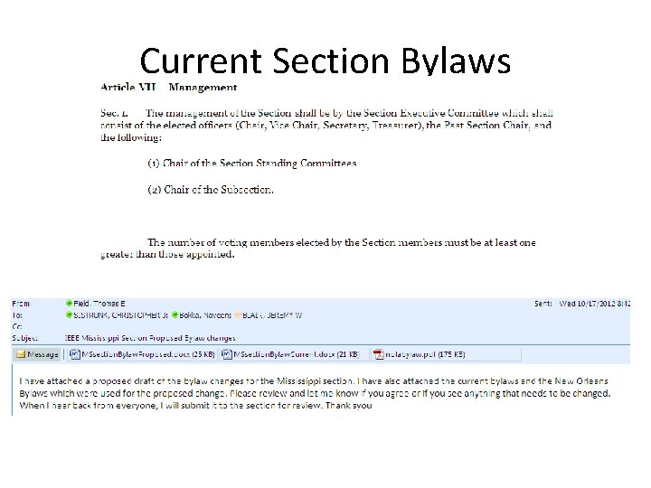 Current Section Bylaws 