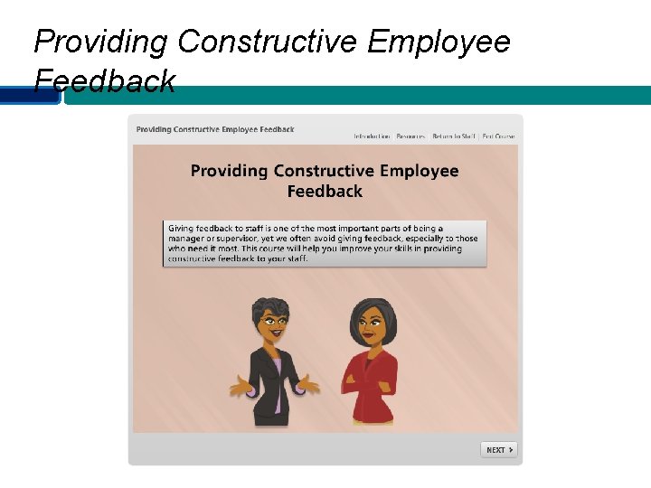 Providing Constructive Employee Feedback 