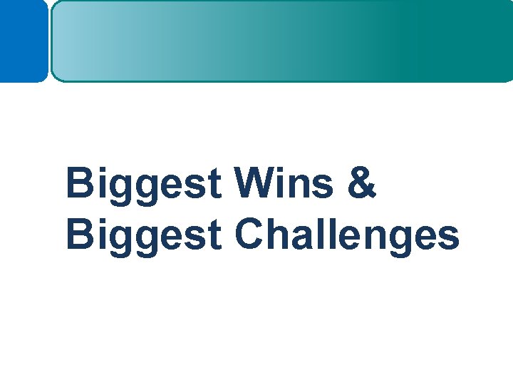 Biggest Wins & Biggest Challenges 