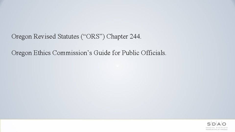 Special District Duties and Liabilities Overview for Board