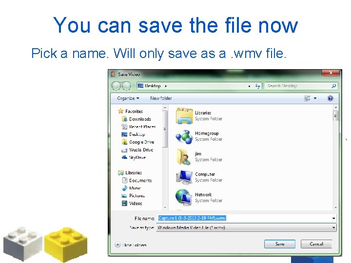 You can save the file now Pick a name. Will only save as a.
