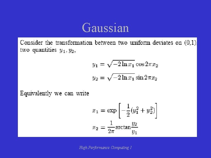 Gaussian High Performance Computing 1 Gaussian High Performance Computing 1