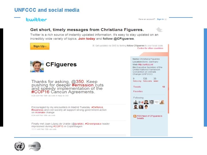 UNFCCC and social media 