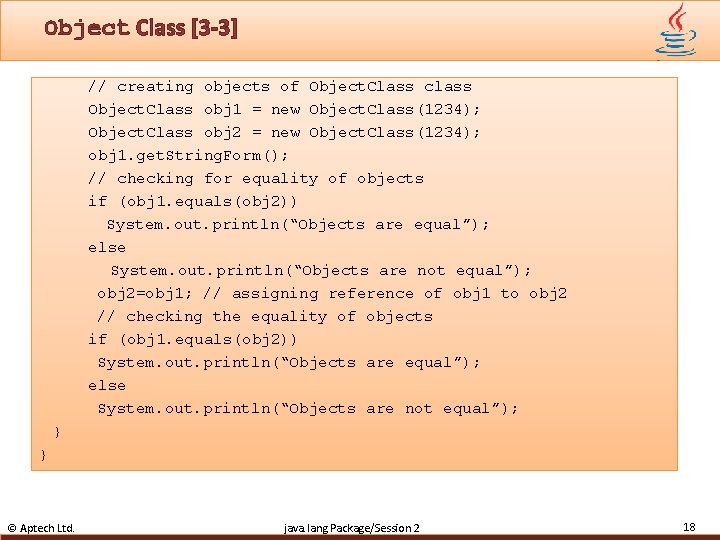 Object Class [3 -3] // creating objects of Object. Class class Object. Class obj