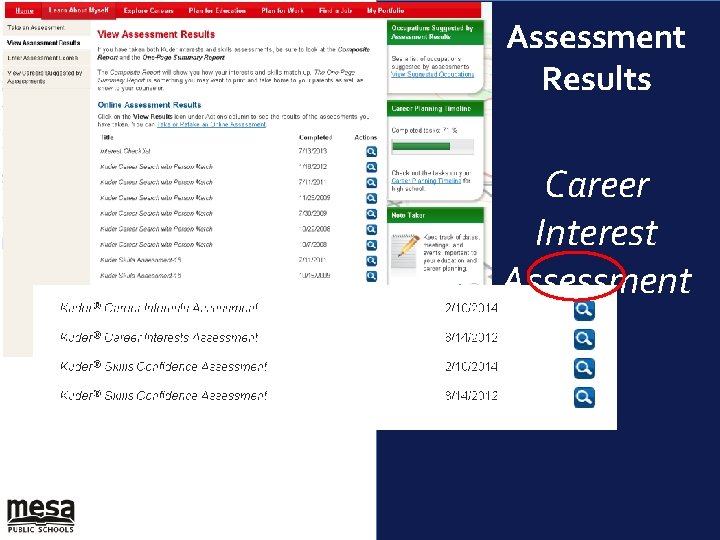 Assessment Results Career Interest Assessment 