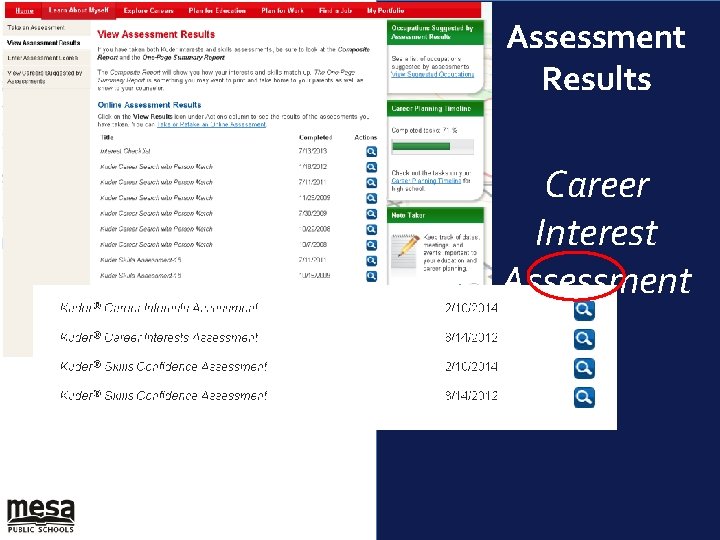 Assessment Results Career Interest Assessment 