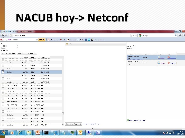 NACUB hoy-> Netconf 