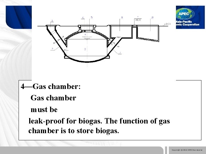 4—Gas chamber: Gas chamber must be leak-proof for biogas. The function of gas chamber