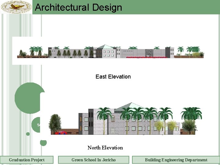 Architectural Design East Elevation 14 North Elevation Graduation Project Green School In Jericho Building