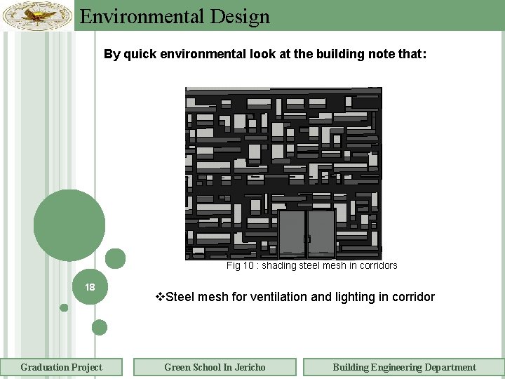 Environmental Design By quick environmental look at the building note that: Fig 10 :