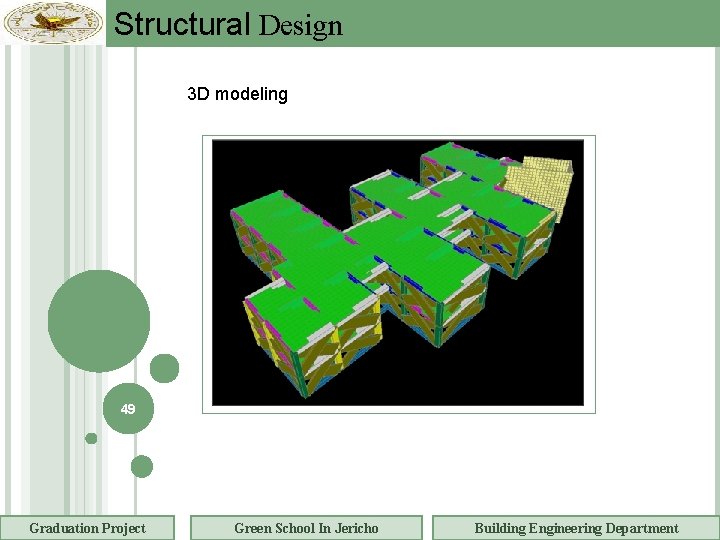 Structural Design 3 D modeling 49 Graduation Project Green School In Jericho Building Engineering