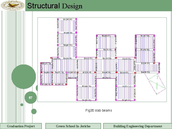 Structural Design 57 Fig 35: slab beams Graduation Project Green School In Jericho Building