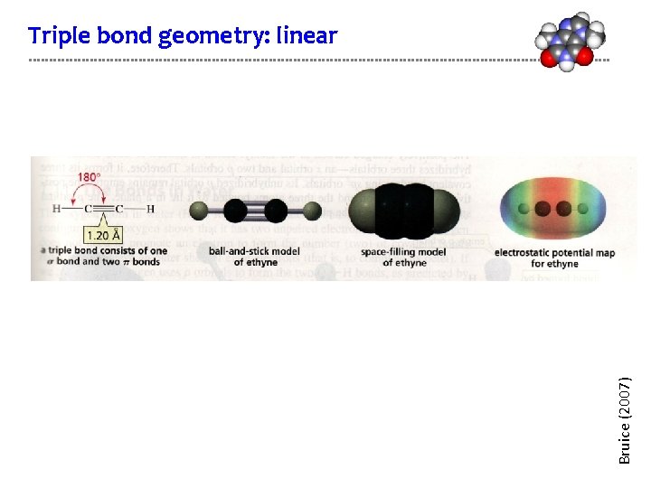 Bruice (2007) Triple bond geometry: linear 