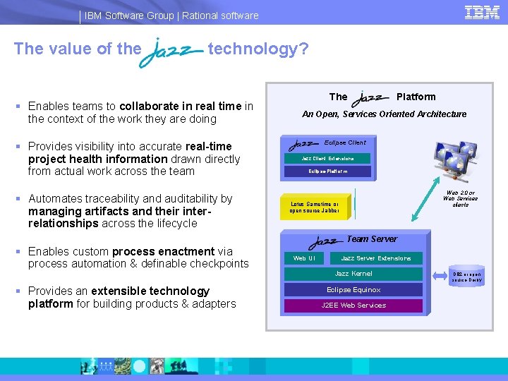 IBM Software Group | Rational software The value of the technology? § Enables teams
