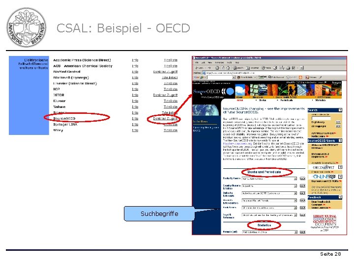 CSAL: Beispiel - OECD Suchbegriffe Seite 28 