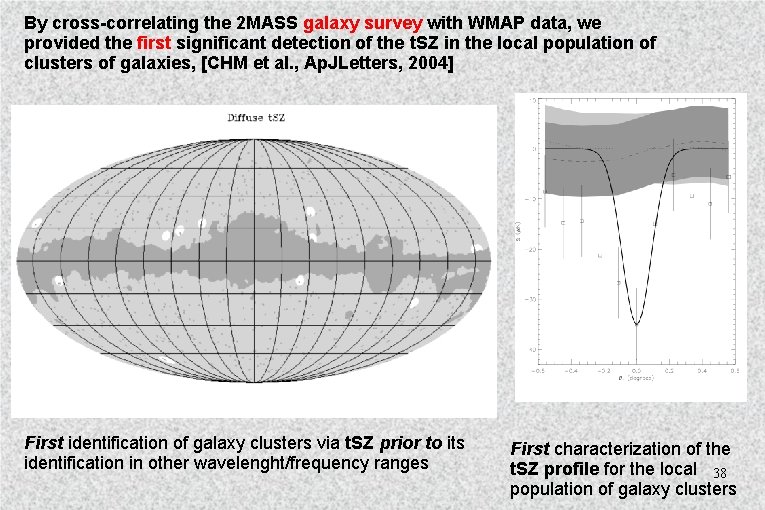 By cross-correlating the 2 MASS galaxy survey with WMAP data, we provided the first