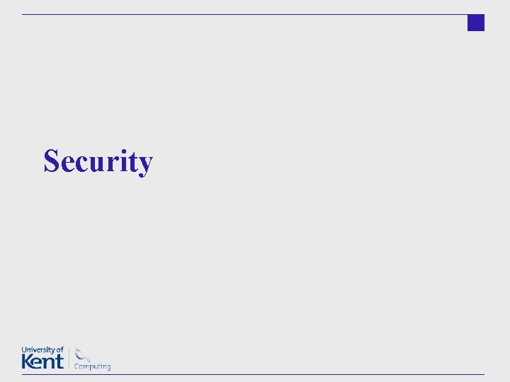 Security 