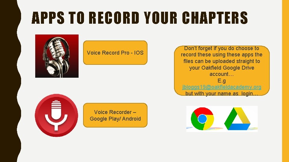 APPS TO RECORD YOUR CHAPTERS Voice Record Pro - IOS Voice Recorder – Google