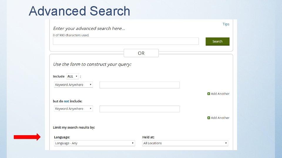 Advanced Search 