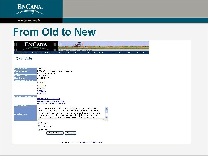 From Old to New 