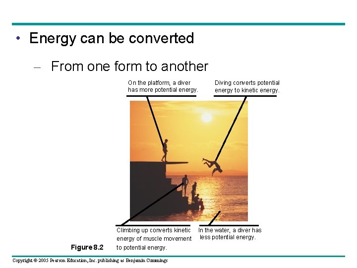  • Energy can be converted – From one form to another On the