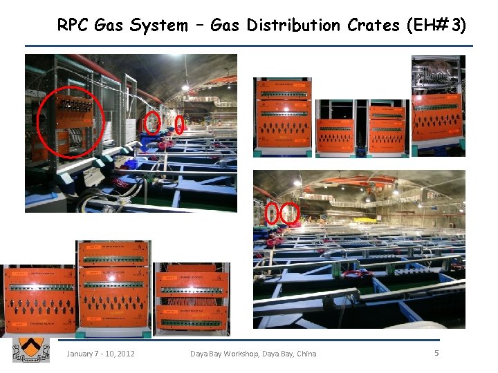 RPC Gas System – Gas Distribution Crates (EH#3) January 7 - 10, 2012 Daya