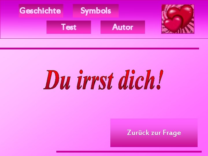Geschichte Symbols Test Autor Zurück zur Frage 