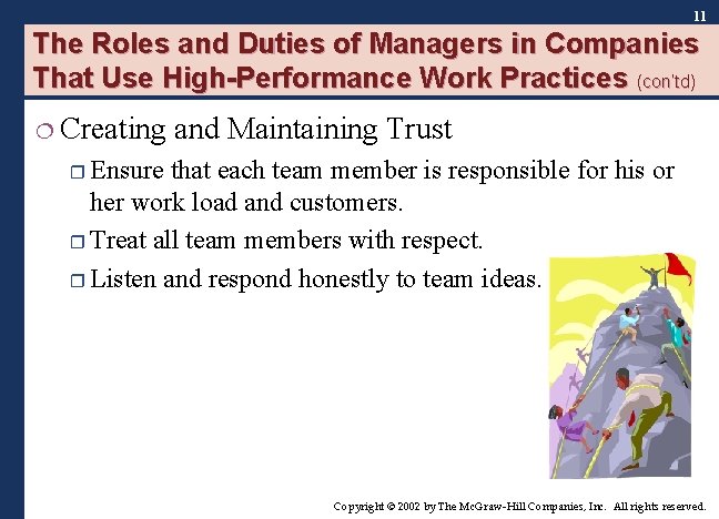 11 The Roles and Duties of Managers in Companies That Use High-Performance Work Practices