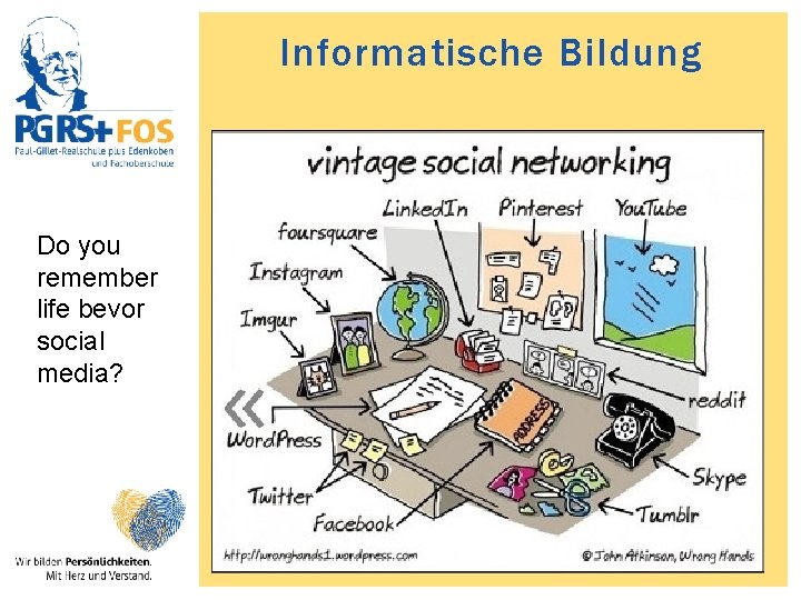 Informatische Bildung Do you remember life bevor social media? 