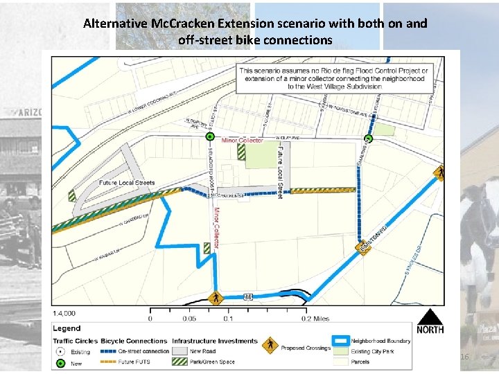 Alternative Mc. Cracken Extension scenario with both on and off-street bike connections 16 