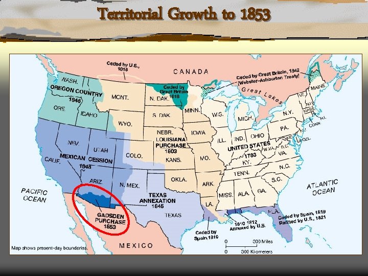 Territorial Growth to 1853 